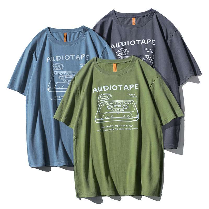 Vintage Collectible Clothing - American Retro Alphabet Short Sleeve T-Shirt