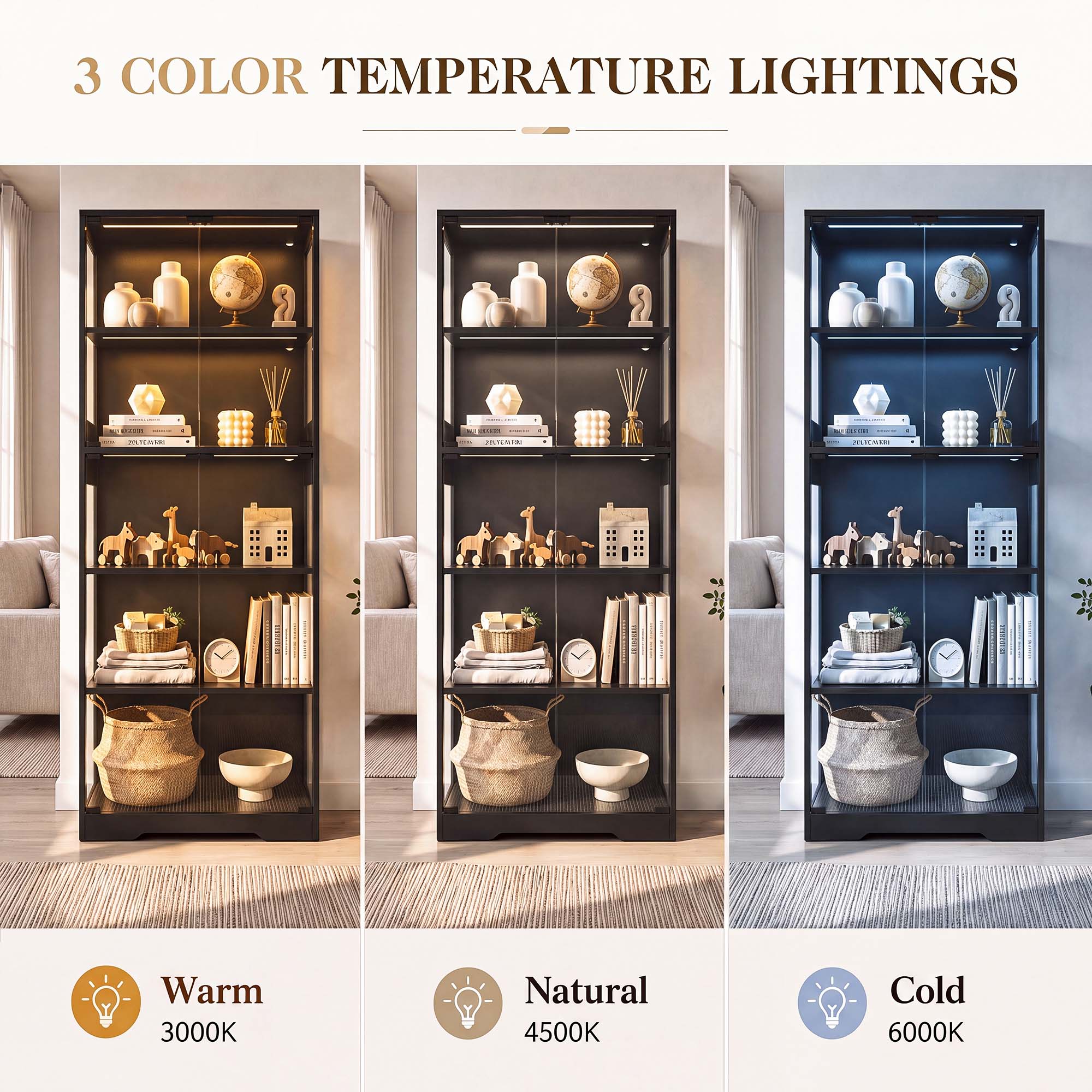 TCGBKAF 5‑Tier Display Cabinet - Collectible Collection ulasan dan harga