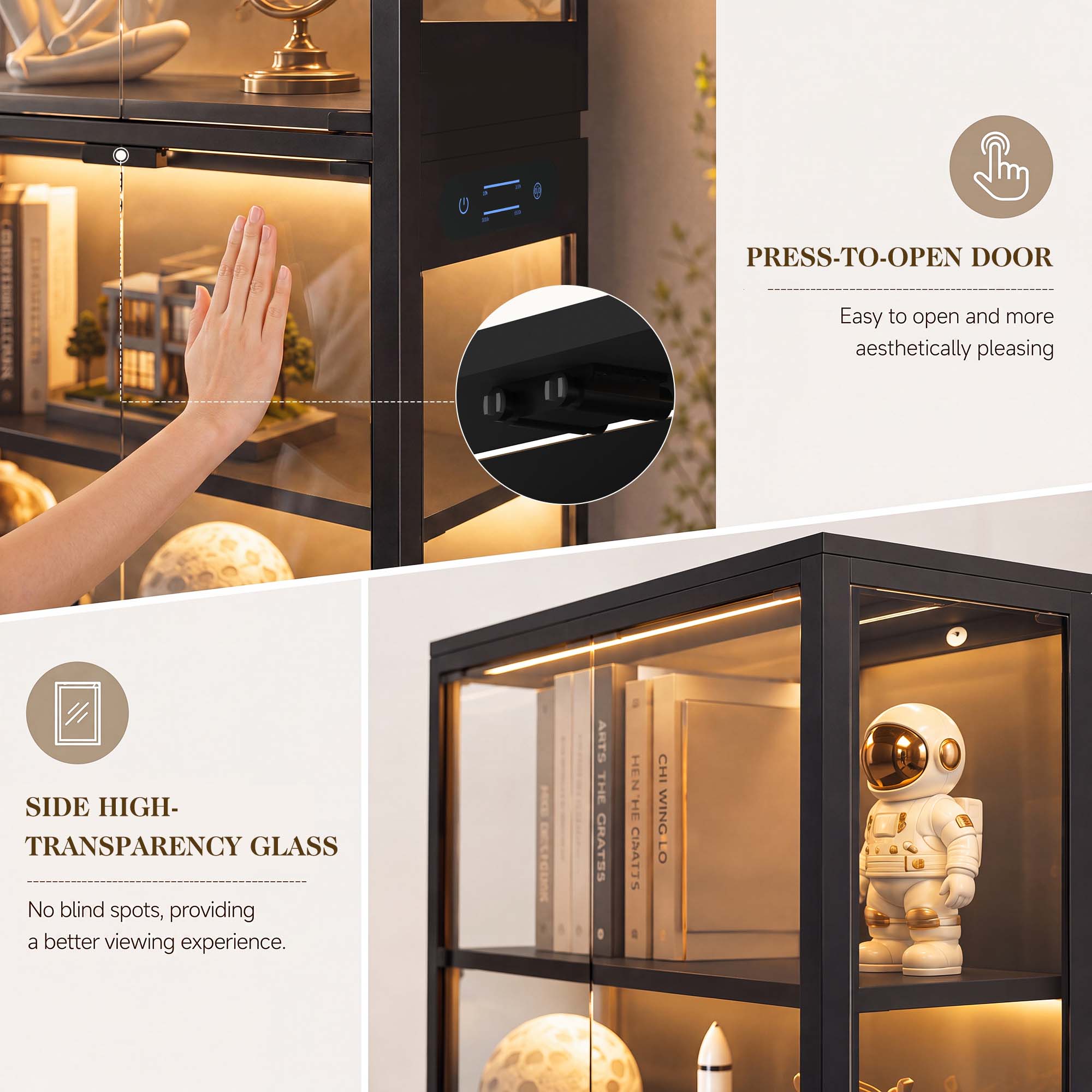 TCGBKAF 5‑Tier Display Cabinet - Collectible Collection ulasan dan harga