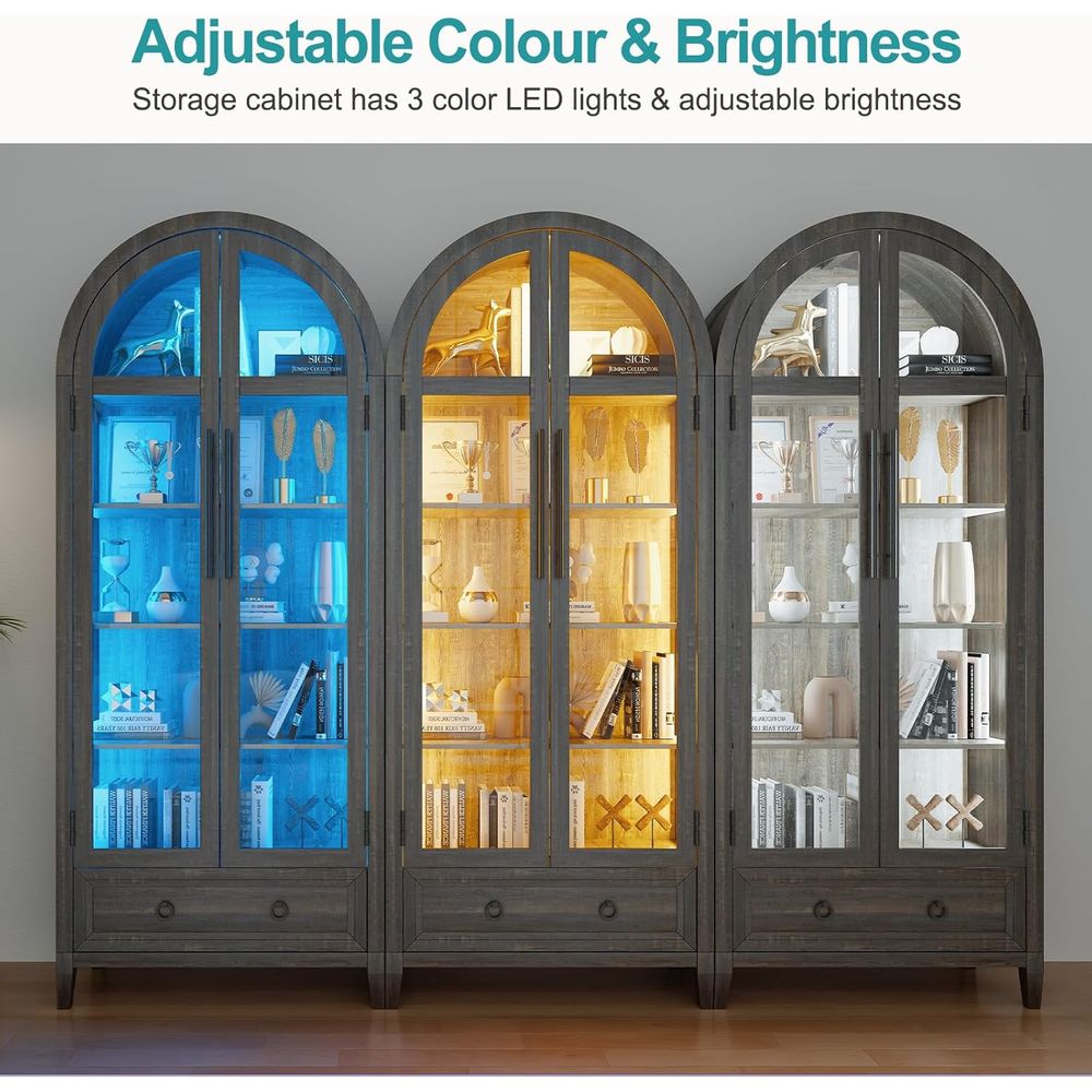 73 Arched Glass Display Cabine - Collectible Collection ulasan dan harga