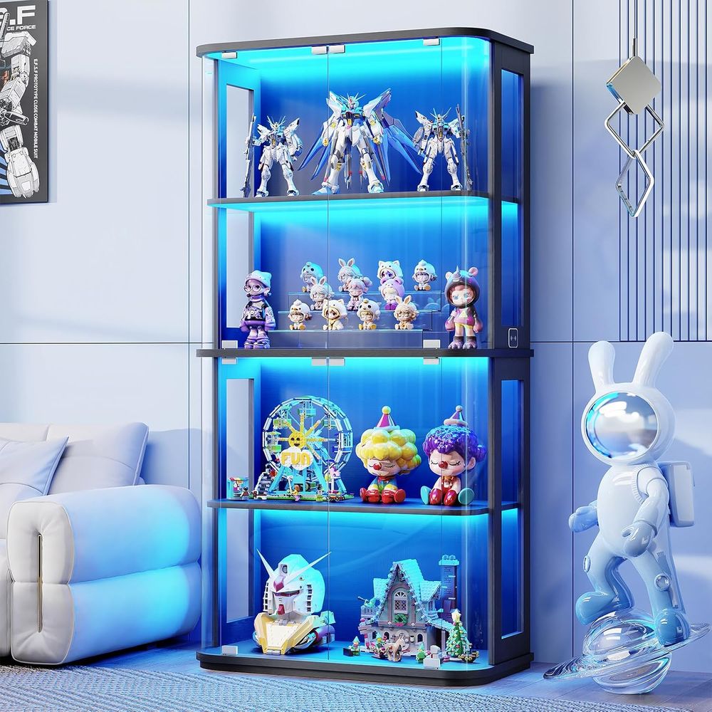 Rounded Display Cabinet with G - Collectible Collection ulasan dan harga