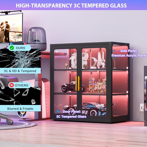 Display Cabinet with Glass Doo - Collectible Collection ulasan dan harga
