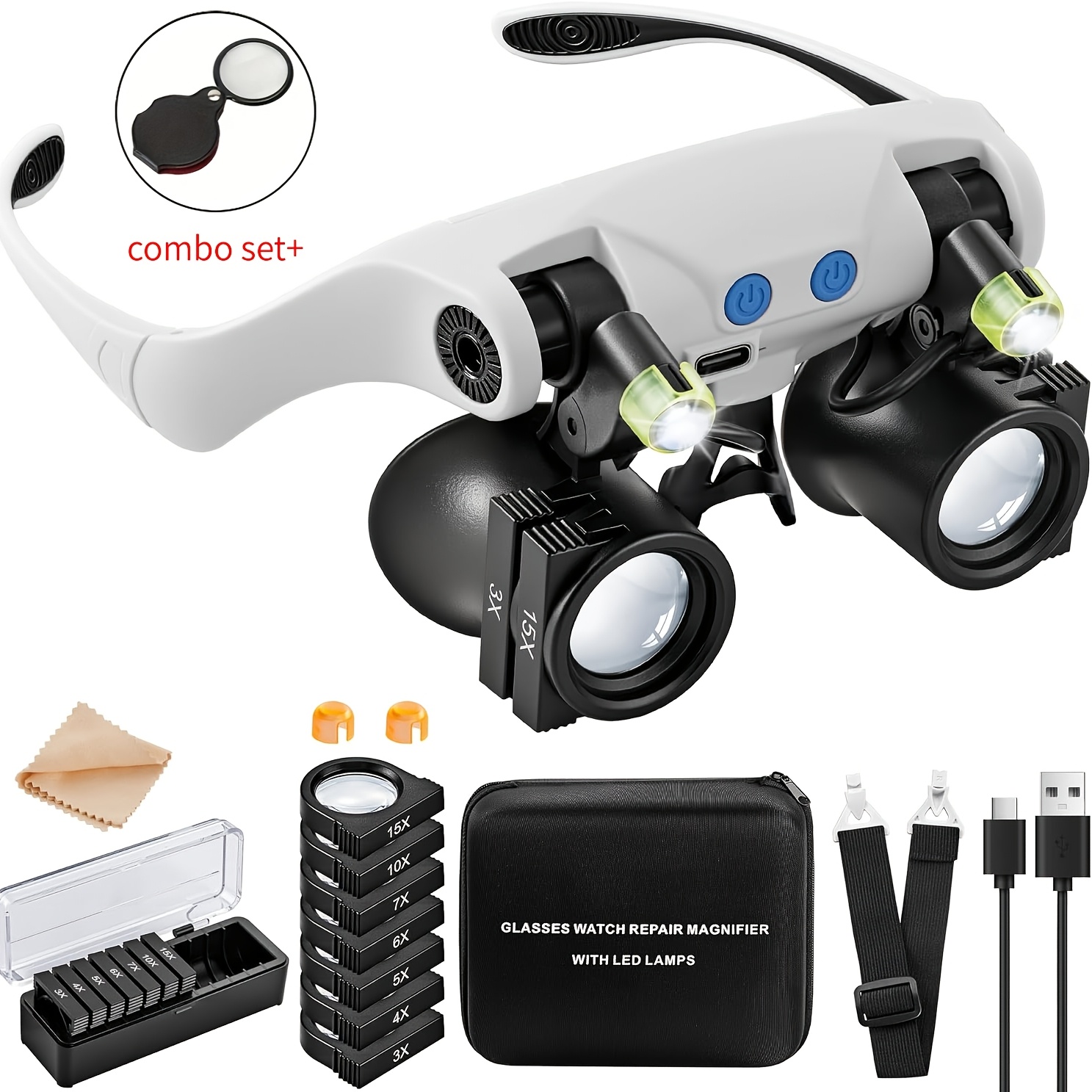 Head-mounted LED Magnifying Gl - Darkroom Enlarger Lens ulasan dan harga