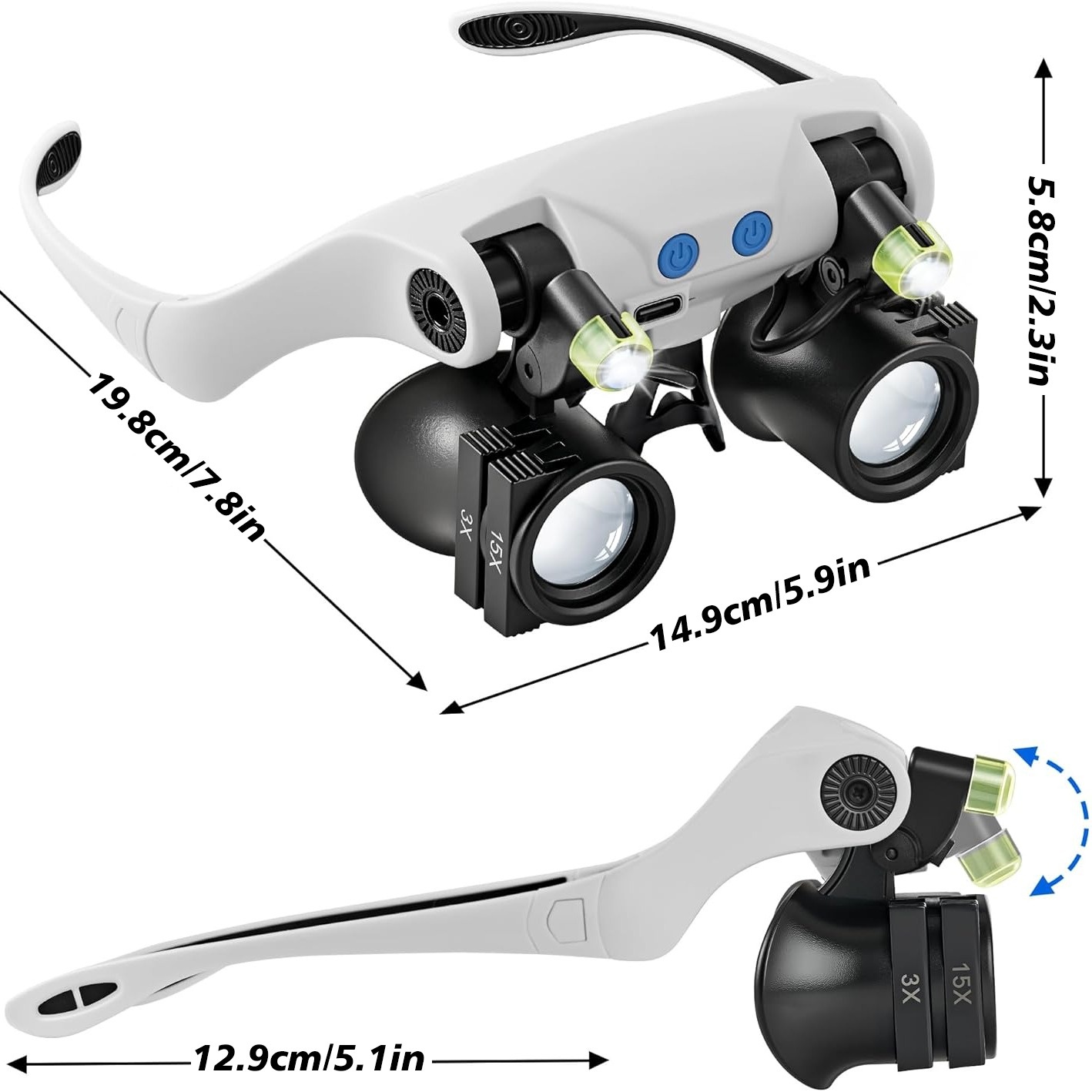 Head-mounted LED Magnifying Gl - Darkroom Enlarger Lens ulasan dan harga