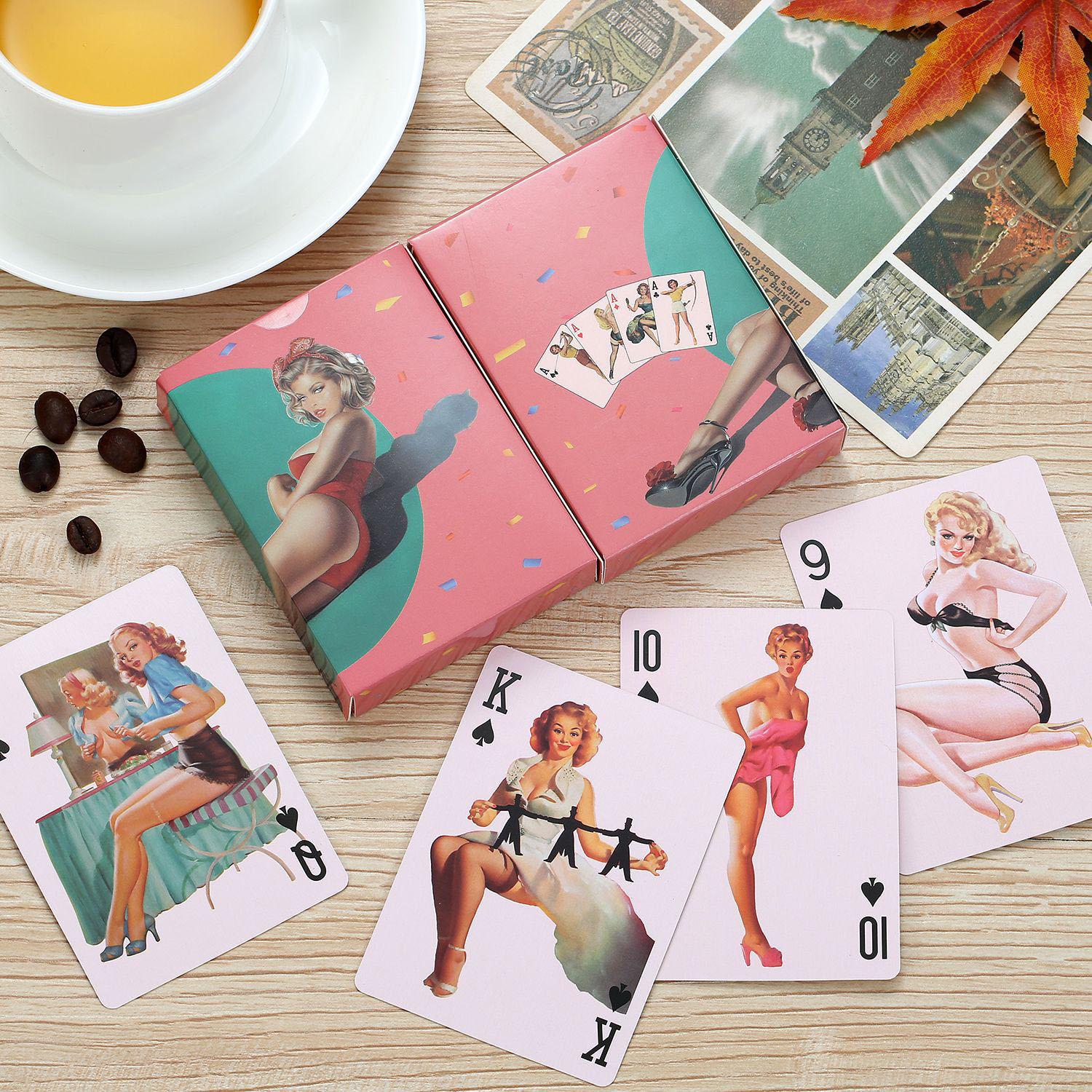 Vintage Deck Cards Retro Poker - Vintage Collectible Board Games ulasan dan harga