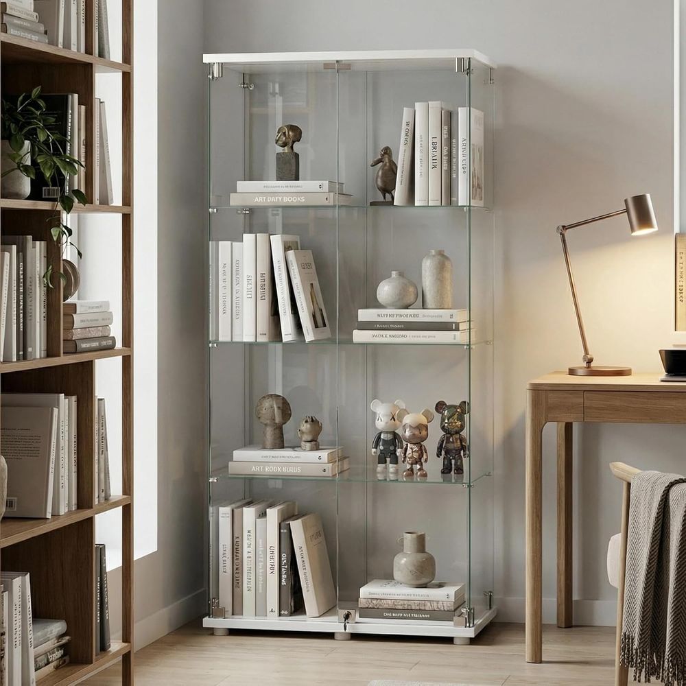 Tempered Glass Display Cabinet - Collectible Collection ulasan dan harga