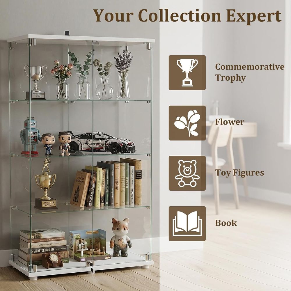 Tempered Glass Display Cabinet - Collectible Collection ulasan dan harga