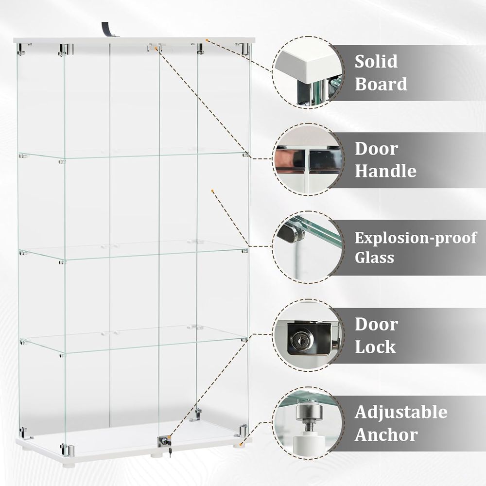 Tempered Glass Display Cabinet - Collectible Collection ulasan dan harga