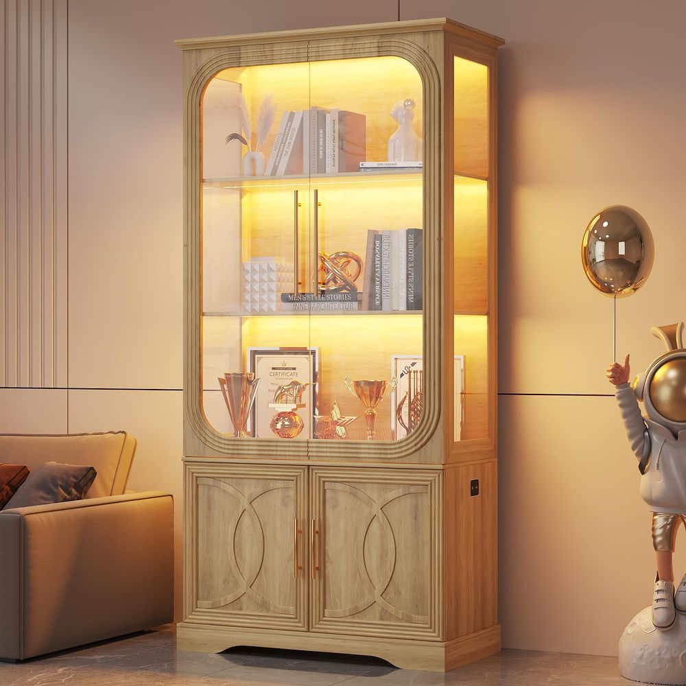 Display Cabinet with Glass Doo - Collectible Collection ulasan dan harga