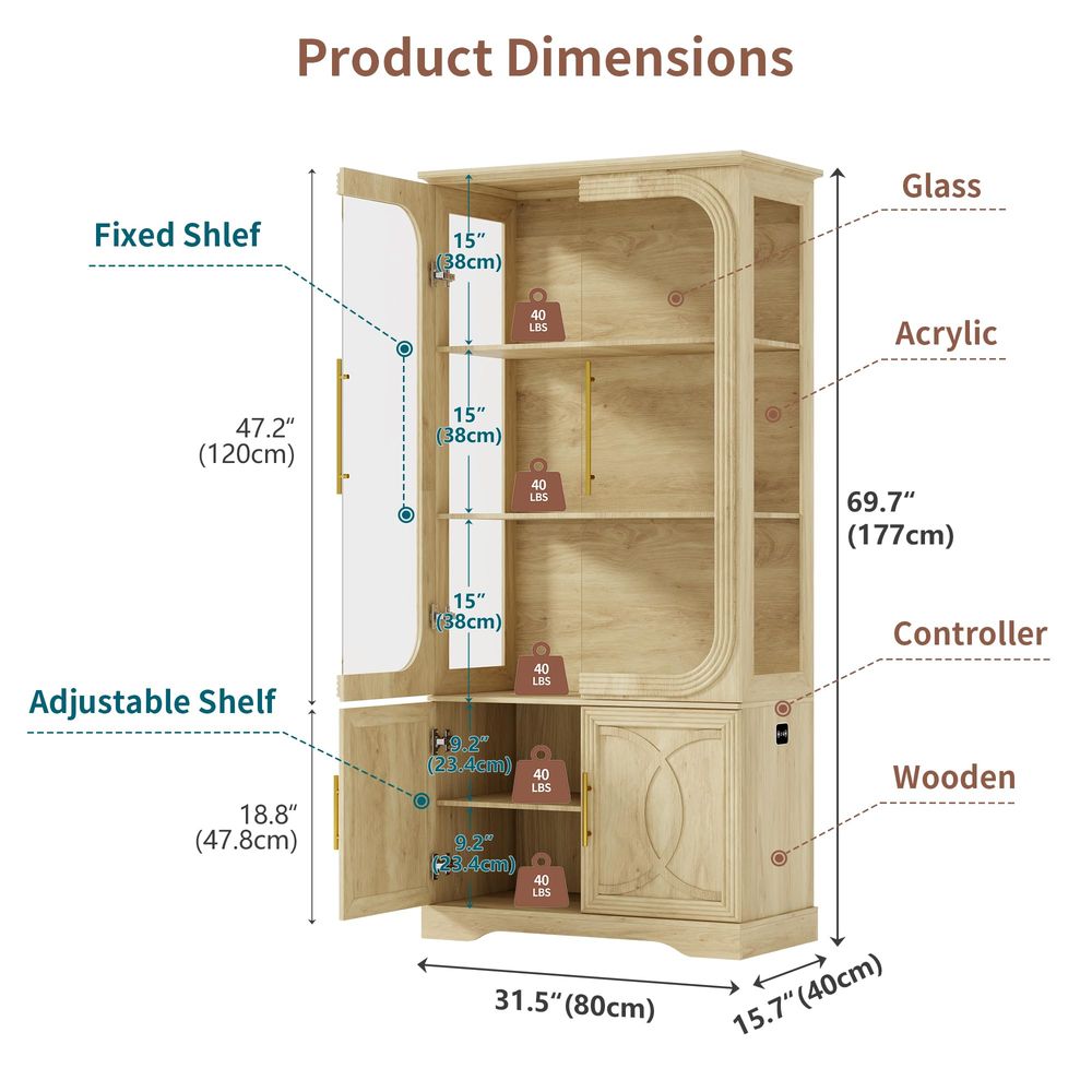 Display Cabinet with Glass Doo - Collectible Collection ulasan dan harga
