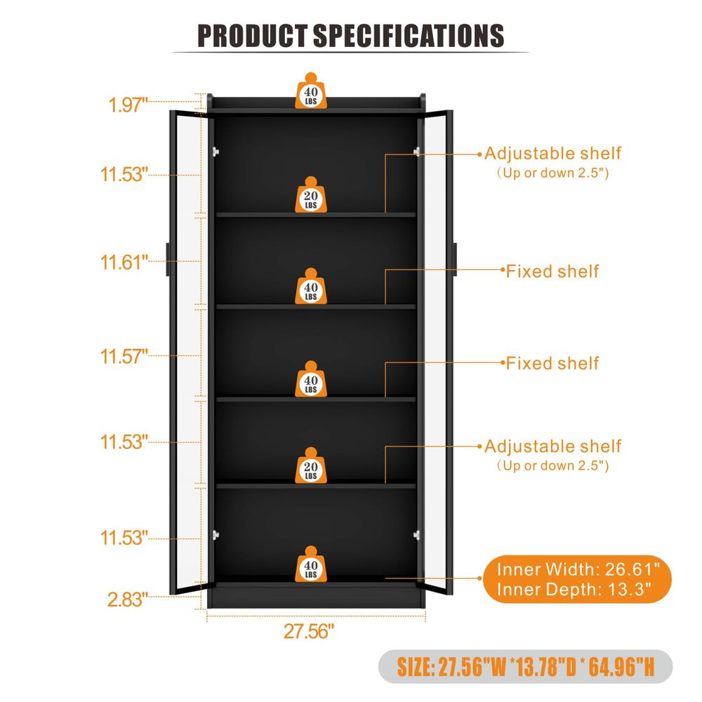Display Cabinet with Adjustabl - Collectible Collection ulasan dan harga
