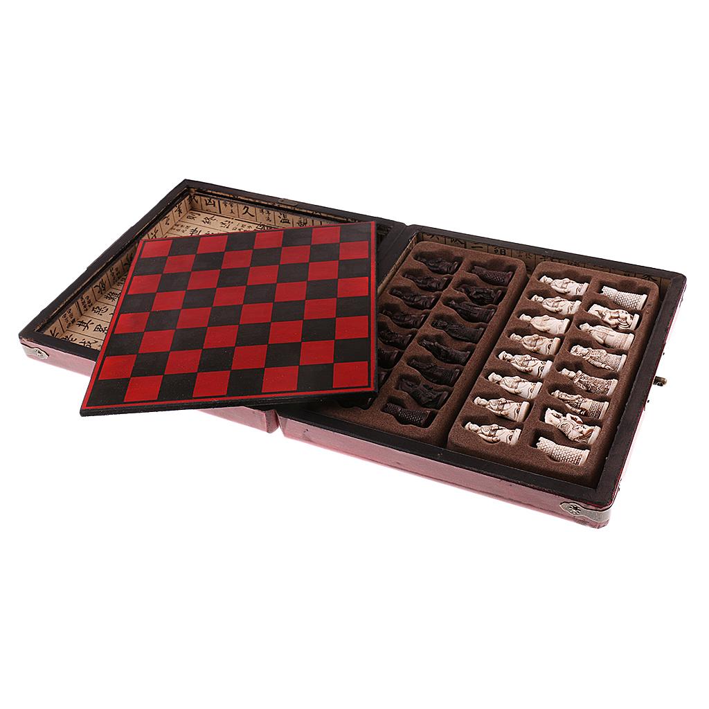 Chinese Chess Set Wooden Minia - Vintage Collectible Board Games ulasan dan harga