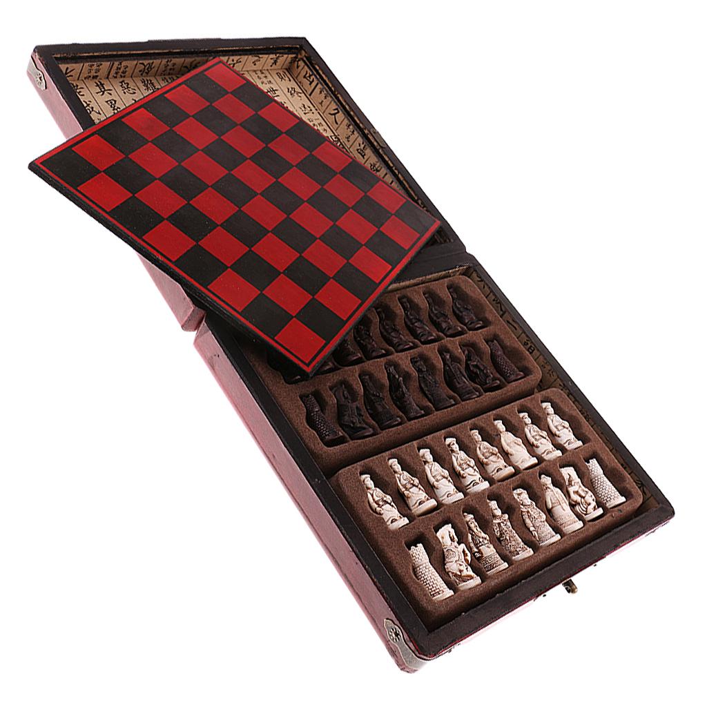 Chinese Chess Set Wooden Minia - Vintage Collectible Board Games ulasan dan harga