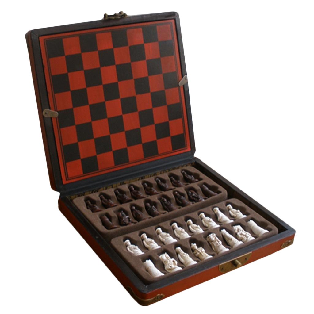 Chinese Chess Set Wooden Minia - Vintage Collectible Board Games ulasan dan harga