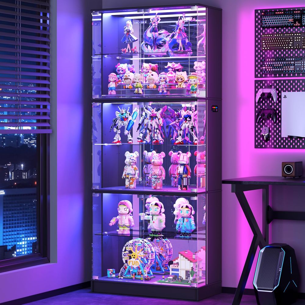 Display Cabinet with Glass Doo - Collectible Collection ulasan dan harga