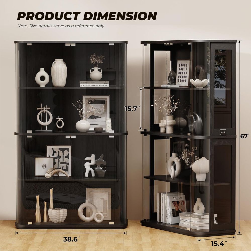 Large Rounded Display Cabinet  - Collectible Collection ulasan dan harga