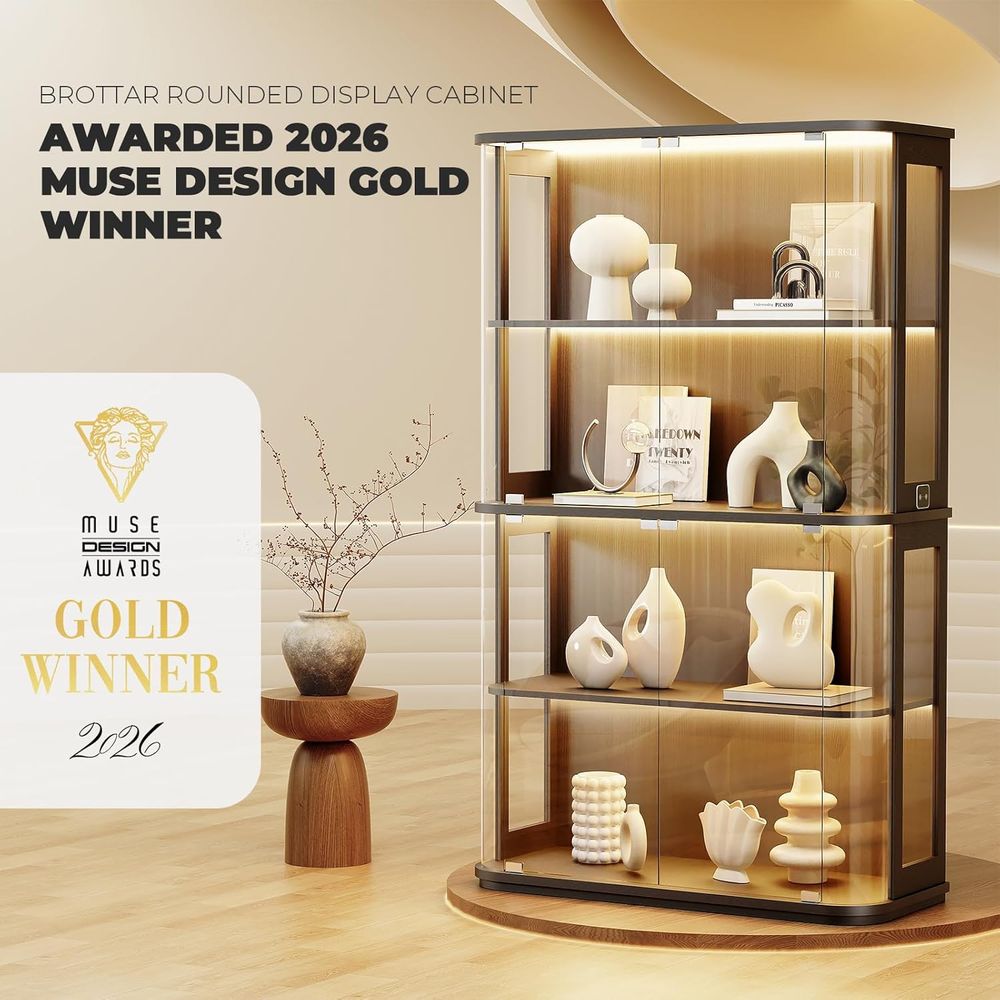 Large Rounded Display Cabinet  - Collectible Collection ulasan dan harga