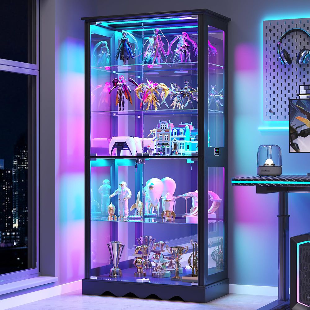 Display Cabinet with Glass Doo - Collectible Collection ulasan dan harga