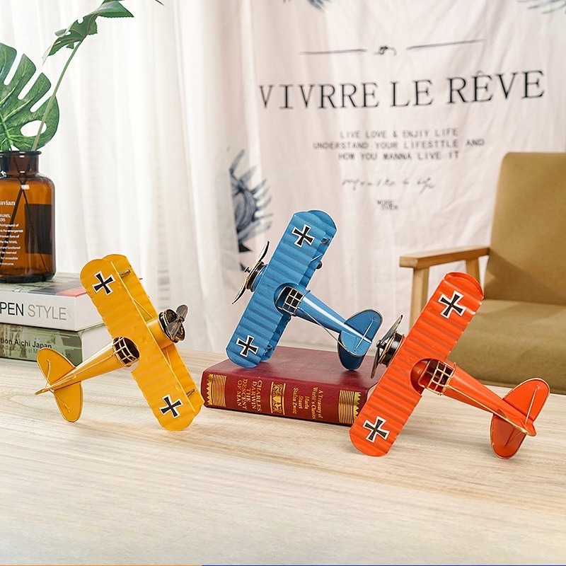 Vintage Retro Metal Plane Moto - Vintage Collectible Tins ulasan dan harga