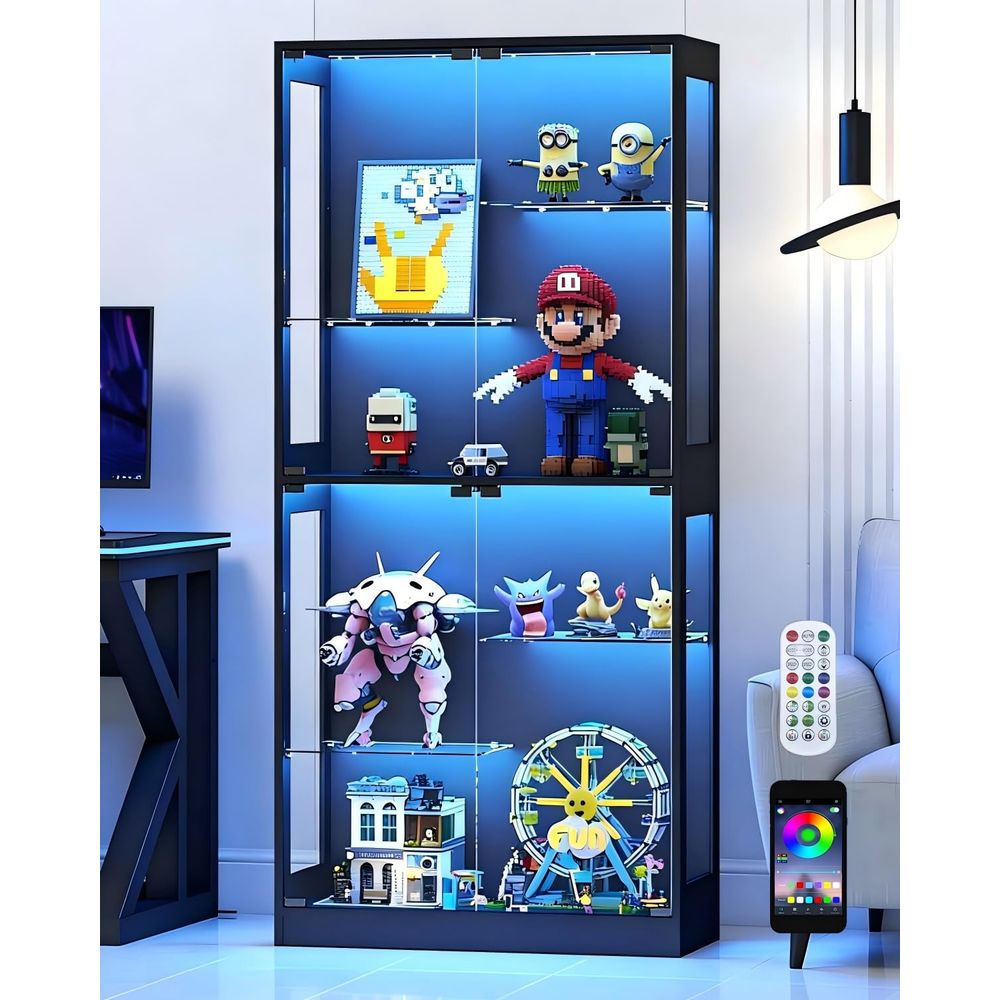 Display Cabinet with Glass Doo - Collectible Collection ulasan dan harga