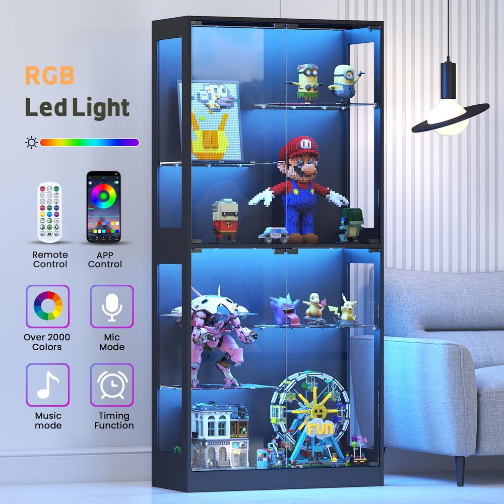 Display Cabinet with Glass Doo - Collectible Collection ulasan dan harga