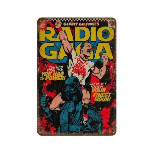 Y1,Queen Radio Gaga Comic Styl - Vintage Collectible Tins ulasan dan harga