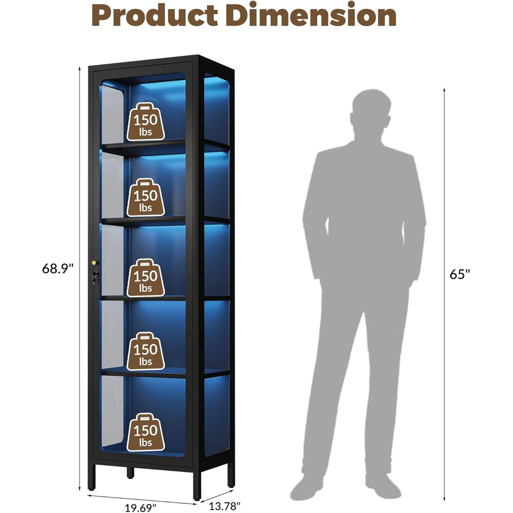 69 Glass Display Cabinet with  - Collectible Collection ulasan dan harga