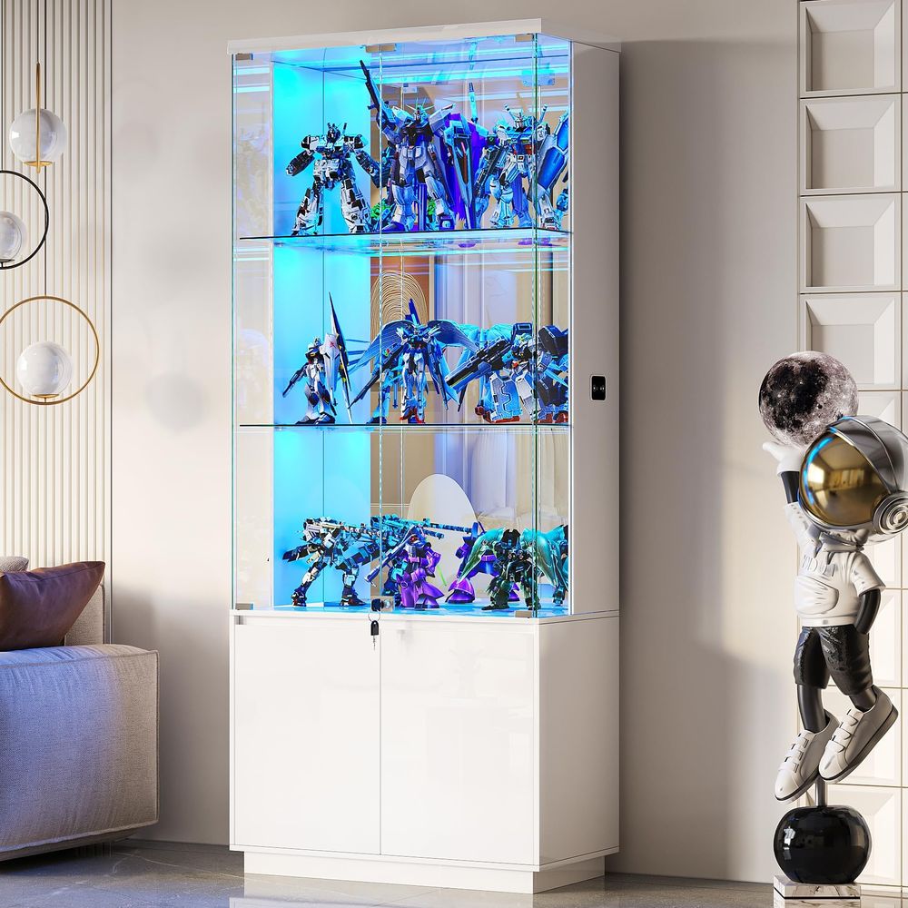 71 Tall Display Cabinet with G - Collectible Collection ulasan dan harga