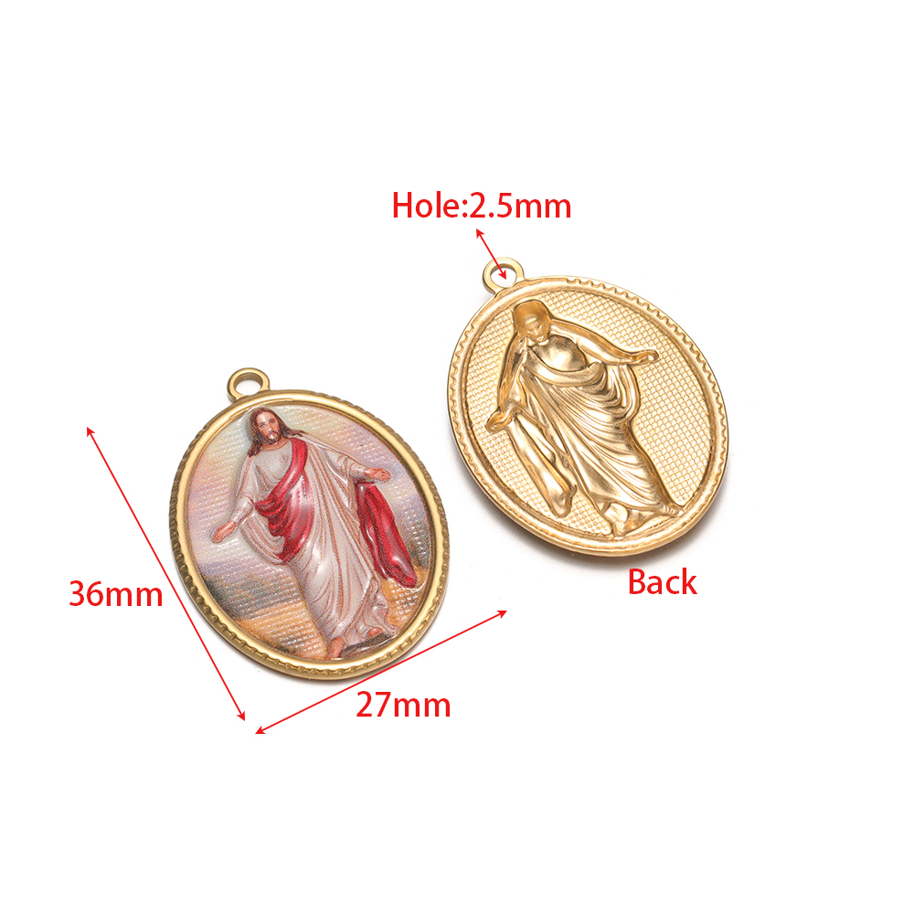 4Pcs Stainless Steel Oval Reli - Vintage Items ulasan dan harga